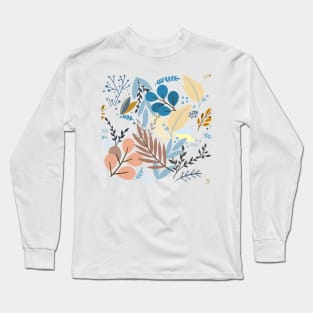 illustration of abstract colored flower Long Sleeve T-Shirt